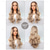 cheap Synthetic Lace Wigs-Synthetic Lace Wig Natural Wave Style 26 inch Multi-color Middle Part 13*4 Closure Wig Women&#039;s Wig Blonde