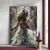 cheap People Paintings-Handmade Original Dancing Girl Oil Painting On Canvas Abstract Figure Art Painting Large Violin Wall Art Bedroom Wall Decor Handmade Gift No Frame