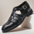 cheap Dress Sandals-Men&#039;s Black Leather Fisherman Sandals - Stylish Buckle Strap Closed-Toe Shoes for Formal and Casual Wear
