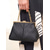 cheap Handbag &amp; Totes-Elegant Women&#039;s Black Leather Clutch with Geometric Design and Gold Chain - Perfect for Evening and Formal Events