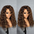 cheap Human Hair Lace Front Wigs-Remy Human Hair 13x4 Lace Front Wig Free Part Brazilian Hair Curly Water Wave Brown Wig 130% 150% Density with Baby Hair Highlighted / Balayage Hair Pre-Plucked For wigs for black women Long Human