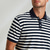 preiswerte Herren Elite Polo-Herren Polo Strick-Polopullover Geschäft Lässig Revers Kurzarm Modern Formell Gestreift Horizontale Streifen Knöpfe Sommer Marineblau Polo