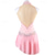 economico Abiti da Pattinaggio Artistico-Vestito da pattinaggio artistico Per donna Da ragazza Pattinaggio sul ghiaccio Vestiti Rosa Collage Scollatura posteriore Retato Elastene Elevata elasticità Addestramento Da allenamento Professionale