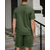 baratos Esportes-Homens Camisa de golfe pólo de golfe Trabalho Casual Lapela Manga Curta Básico Moderno Tecido Botão 2 Peças Primavera Verão Normal Preto Branco Azul Marinho Verde Tropa Camisa de golfe