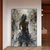 cheap People Paintings-Handmade Original Dancing Girl Oil Painting On Canvas Abstract Figure Art Painting Large Violin Wall Art Bedroom Wall Decor Handmade Gift No Frame