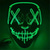 cheap Novelties-Halloween LED Purge Mask Glow Skeleton Mask Grow in the Dark Halloween Festival Party Supplies Horror Mask