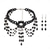 cheap Jewelry Sets-Jewelry Set 1 set Crystal Crystal 1 Necklace Earrings Women&#039;s Vintage Statement Cute Beads Flower Round Jewelry Set For Party Halloween Club
