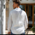 cheap Men&#039;s Elite Shirts-Men&#039;s 100% Linen Shirt White Long Sleeve Solid Color Turndown Summer Causal Casual Clothing Apparel Button