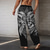 cheap Men&#039;s Printed Casual Pants-Skull Dark Men&#039;s Casual Pants Straight Leg Full Length Holiday Black Inelastic