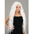 billige Festparykker-Lang lys hvit bølgete parykk Halloween cosplay fest parykker