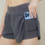 billiga Yoga shorts &amp; cyklister-Dam Gymshorts Yogashorts Träningsshorts med telefonficka Pilates Gymträning Träna Shorts Ensfärgat Svart Blå Purpur sporter Sportkläder Elastisk Smal