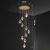economico Luci Isola cucina-lampada a sospensione a led dimmerabile 1/3/5/7/10/15-luce nordica sfera di vetro decorazioni per la casa lampadario di cristallo moderno lampadario semplice decorazione della casa sala da pranzo