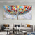 cheap Floral/Botanical Paintings-Hand Painted Large Original Blossom Tree Oil Painting On Canvas Custom Wall ArtAbstract Texture Blue Flower Art Wall Dcor Living room Wall Decor Unframed
