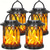 cheap Hallowen Prop Lighting-Solar Lanterns Outdoor Waterproof Flickering Flame LED Hanging Lanterns Decorative Outdoor Solar Lights for Garden Patio Pathway Yard Halloween Indoor Outdoor Decorations 1pc