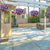 abordables Plantas y Flores Artificiales-Flores colgantes artificiales en cesta-decoración de jardín de césped para patio exterior/interior, cesta de margaritas con maceta de cadena con forro de coco de 12 pulgadas