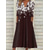 economico Abito Floreale-Abito Midi da Donna Abito Tunica Floreale con Tasche Scollo a V Abito Midi Elegante alla Moda per Appuntamenti Quotidiani Manica Mezzo Estate Primavera