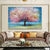 cheap Floral/Botanical Paintings-Mintura Handmade Tree Flowers Oil Paintings On Canvas Modern Wall Art Room Decoration Abstract Picture For Home Decor Rolled Frameless Unstretched Painting