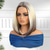 billige Syntetiske parykker med blonder-Syntetisk blonderparykk Rett Stil 14 tommers Mørkebrunt gullblond Ombre Bobfrisyre U-del Parykk Dame Parykk Brun / Hvit