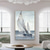 cheap Floral/Botanical Paintings-oil painting handmade Abstract Sailboat Canvas Art paintings handmade Nautical Oil Painting on Canvas Large Sailing Ship paintings Wall Art Modern Seascape Painting for Bedroom office decoration