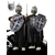 cheap Kids&#039; Costumes-Skull Skeleton Cosplay Costume Cloak Kid&#039;s Boys Medieval Horror Performance Carnival Masquerade Easy Carnival Costume