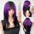 cheap Synthetic Trendy Wigs-Synthetic Wig Uniforms Career Costumes Princess Straight kinky Straight Middle Part Layered Haircut Machine Made Wig 22 inch Dark Purple Synthetic Hair Women&#039;s Cosplay Party Fashion Purple