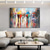 cheap Landscape Paintings-Rain Day Painting hand painted Street Scenery Painting Impressionism Painting city art painting hand painted Urban wall art oil painting hand painted Modern city painting Wall art decor