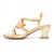 economico Sandali con tacco-Per donna Sandali Taglie forti Sandali scintillanti Giornaliero Floreale Estate Con diamantini Cristalli Basso Tacco svasato Occhio di pernice Informale Similpelle Fibbia Blu Viola Oro