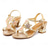 economico Sandali con tacco-Per donna Sandali Taglie forti Sandali scintillanti Giornaliero Floreale Estate Con diamantini Cristalli Basso Tacco svasato Occhio di pernice Informale Similpelle Fibbia Blu Viola Oro