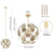 cheap Pendant Lights-Pendant Lights 8-Light Modern Stainless steel Circular 50cm/19.6inch Chromium Gold G9 Base Adjustable Pole Globe Pendant Light Fixtures Suitable for Restaurants Kitchens Islands Foyers Farmhouses