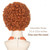 cheap Historical Wigs-Women Rope Short Curly Red Orange Wig with Orange Oversized Jewelry Set Carnival Party Wig Outfit Halloween Wigs