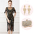 cheap 1920s Dresses-Retro Vintage Roaring 20s 1920s Knee Length Flapper Dress Outfits Short Sleeves The Great Gatsby Wedding Guest Sequins Tassel Fringe Scoop Neck Fancy Dress Women&#039;s Christmas Carnival Masquerade