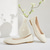 ieftine Mama miresei/mirelui-Pentru femei pantofi de nunta Cadouri de Valentin Petrecere Floral Brodată Apartamente de nuntă Pantofi de mireasa Pantofi de domnișoară de onoare Toc Drept Vârf rotund Elegant Dulce Dantelă Loafer