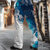 cheap Loose-Men&#039;s Graphic Dress Pants Mid Waist Business Casual Formal Dailywear Pocket Straight Leg Trousers Summer Spring Fall 3D Print Blue