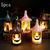 economico Luci di Halloween-lanterna di zucca di Halloween candela elettronica luce jack o lanterna luce zucca lampada notturna lampada a vento modello smorfia atmosfera festa di Halloween decorazione 1/3/5 pezzi
