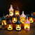 economico Luci di Halloween-lanterna di zucca di Halloween candela elettronica luce jack o lanterna luce zucca lampada notturna lampada a vento modello smorfia atmosfera festa di Halloween decorazione 1/3/5 pezzi
