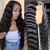 baratos Perucas de seda frontais de cabelo natural-Cabelo humano pré-arrancado cabelo humano 13x4 hd transparente solto onda profunda perucas dianteiras de renda cabelo humano para mulheres negras 150% densidade nós descoloridos com cabelo de bebê 20