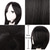 cheap Party Wigs-40 Inch 100 cm Oblique Bangs Anime Costume Long Straight Cosplay Wig Party Wig Halloween Wigs