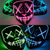 cheap Novelties-Halloween LED Purge Mask Glow Skeleton Mask Grow in the Dark Halloween Festival Party Supplies Horror Mask