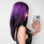 cheap Synthetic Trendy Wigs-Synthetic Wig Uniforms Career Costumes Princess Straight kinky Straight Middle Part Layered Haircut Machine Made Wig 22 inch Dark Purple Synthetic Hair Women&#039;s Cosplay Party Fashion Purple