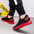 cheap Men&#039;s Sneakers-Men&#039;s Black and Red Athletic Running Shoes with Breathable Mesh Upper and Non-Slip Sole for Sports and Casual Wear
