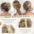 cheap Chignons-Messy Bun Hair Piece Claw Clip Synthetic Chignon Tousled Updo with Tendrils Hair Extensions Hair Bun Curly Wavy Faux Hair Bun Hair Scrunchies Hair Accessories for Women (Medium Blonde)