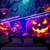 billige Veggtepper-halloween dekorasjoner utskåret gresskar blacklight billedvev uv reaktiv glød i mørket skog trippy fjell tåkete zombie spøkelse hengende billedvev veggkunst veggmaleri for stue soverom