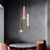 billige Pendellys-led pendellampe e27 industriell terrazzofinish hengende lys farge sement pendellampe klart glass skjerm lysekrone for gårdshus entré spisestue kjøkkenøy