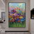 cheap Floral/Botanical Paintings-Mintura Handmade Flowers Oil Paintings On Canvas Modern Wall Art Room Decoration Abstract Picture For Home Decor Rolled Frameless Unstretched Painting