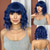 cheap Synthetic Trendy Wigs-Synthetic Wig Uniforms Career Costumes Princess Curly Wavy Middle Part Layered Haircut Machine Made Wig 12 inch Azure Synthetic Hair Women&#039;s Cosplay Party Fashion Blue