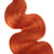 cheap 1 Bundle Human Hair Weaves-Brazilian Hair Human Hair Ginger Body Wave 1 Bundle Human Hair Orange Color 12-28 InchesFor Black Women