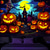 billige Veggtepper-halloween dekorasjoner utskåret gresskar blacklight billedvev uv reaktiv glød i mørket skog trippy fjell tåkete zombie spøkelse hengende billedvev veggkunst veggmaleri for stue soverom