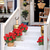 tanie Sztuczne kwiaty-sztuczne czerwone geranium jedwabne kwiaty roślina do użytku na zewnątrz krzew 2 wiązki sztuczne kwiaty pelargonie na zewnątrz kwiatowy wystrój domu kryty ogród patio wazon grób cmentarz ozdoby na