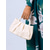 cheap Handbag &amp; Totes-Luxurious Ivory Satin Clutch with Pearl Handle – Elegant Bridal Handbag for Weddings and Special Occasions