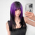 cheap Synthetic Trendy Wigs-Synthetic Wig Uniforms Career Costumes Princess Straight kinky Straight Middle Part Layered Haircut Machine Made Wig 22 inch Dark Purple Synthetic Hair Women&#039;s Cosplay Party Fashion Purple